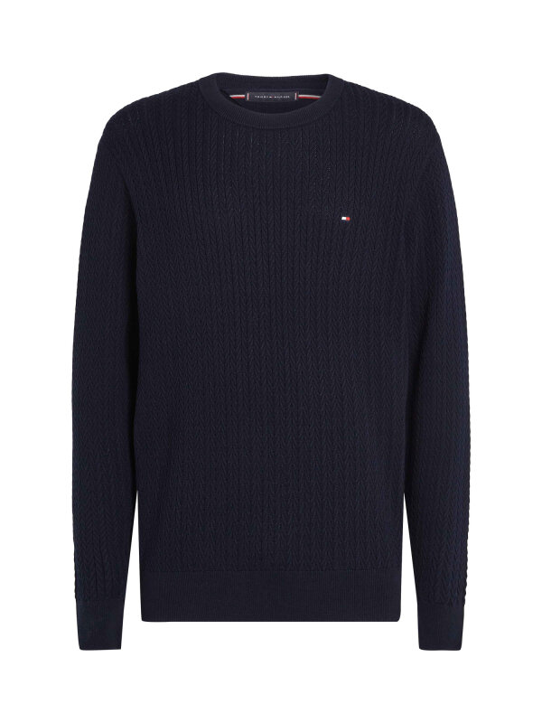 Tommy Hilfiger - HERRINGBONE STRUCTURE C NK