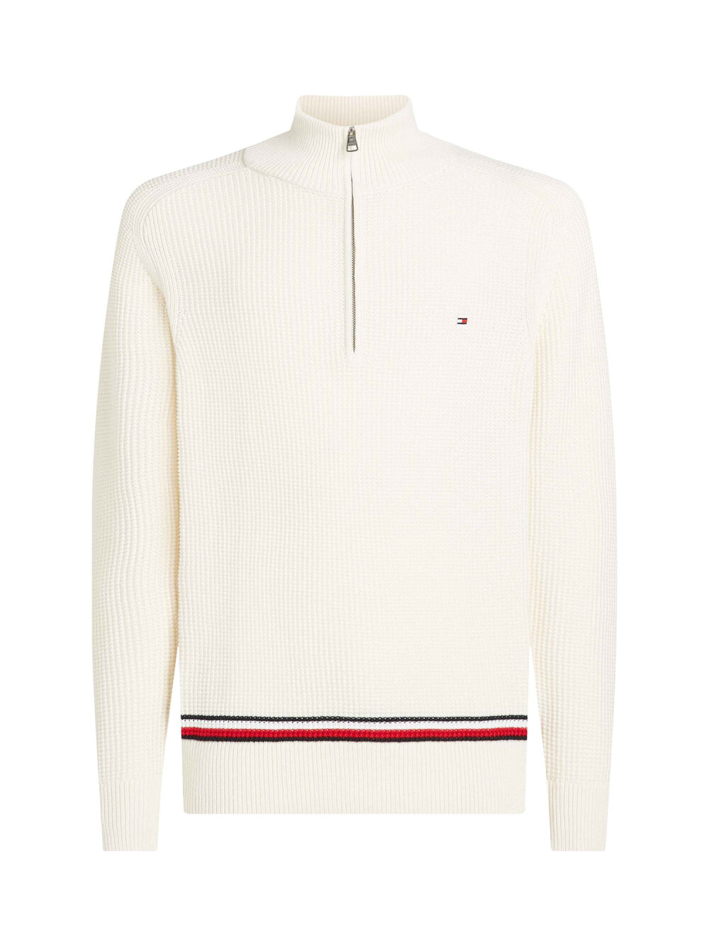 Tommy Hilfiger - STRUCTURE GLOBAL STRIPE ZIP MOCK