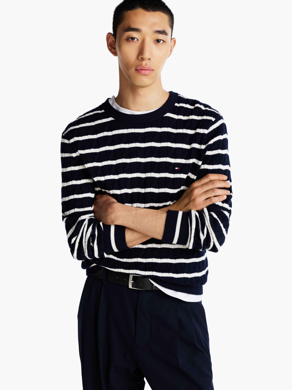 Tommy Hilfiger - CLASSIC COTTON CABLE CREW NECK