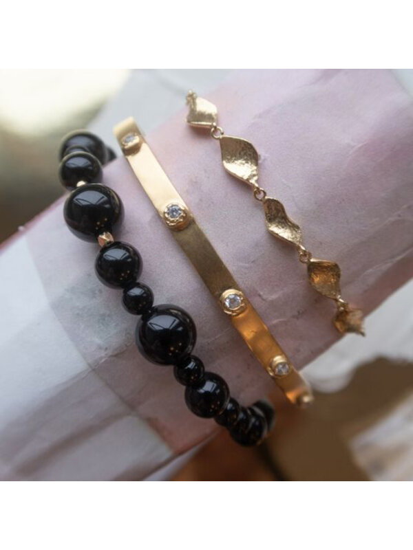 Stine A - Cherrie Bon Bon Armbånd - Black Onyx