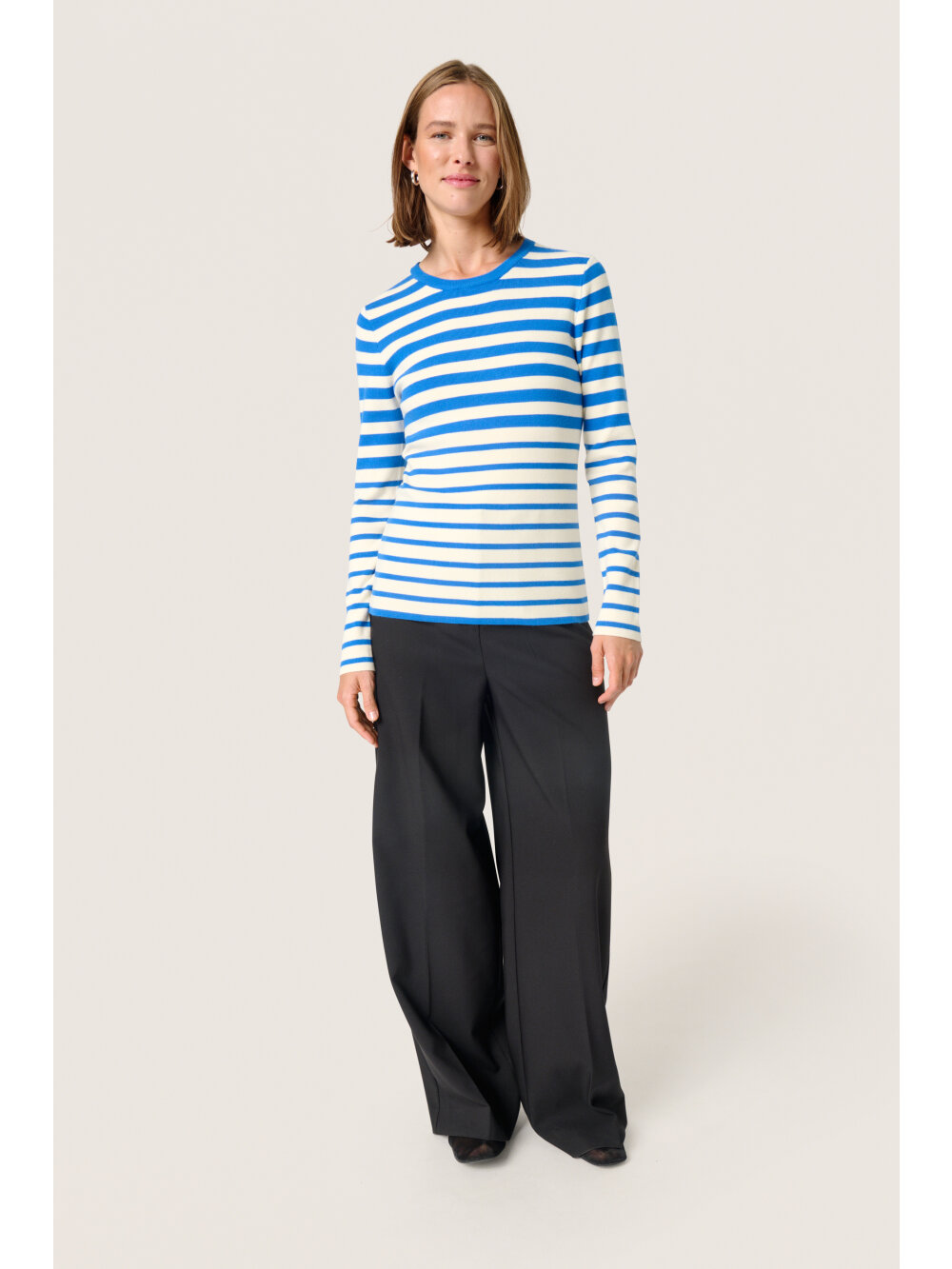 Soaked In Luxury - SLSpina Striped Crew Neck Pullover