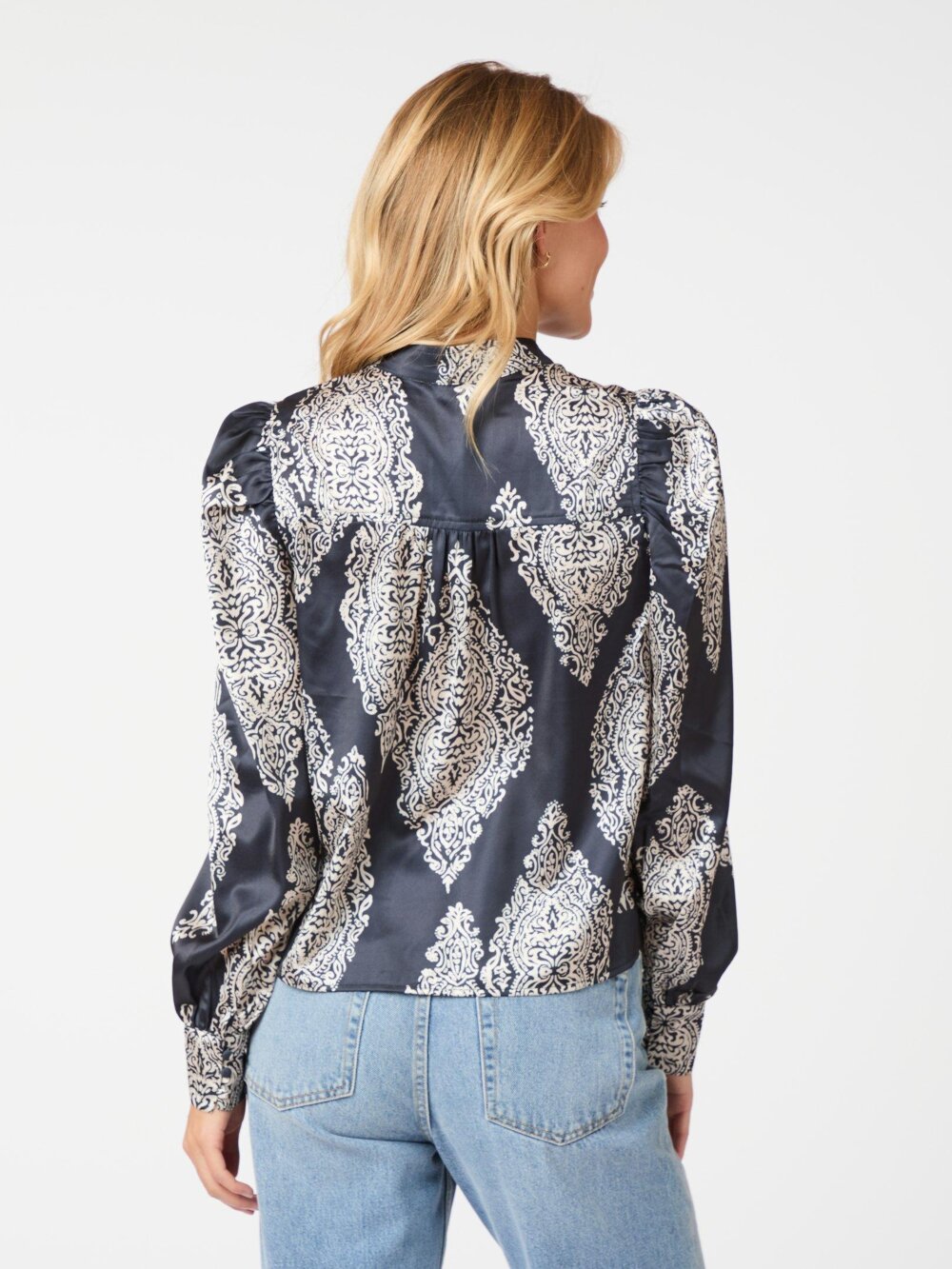 Neo Noir - Rosslyn Paisley Drop Bluse