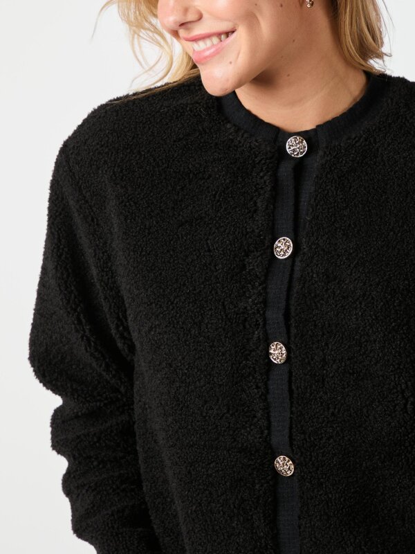 Neo Noir - Limo Fluffy Knit Cardigan