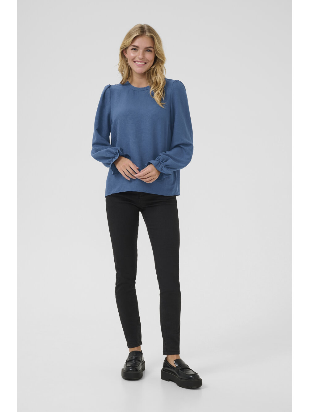 Kaffe - KAnita Round Neck Solid Blouse