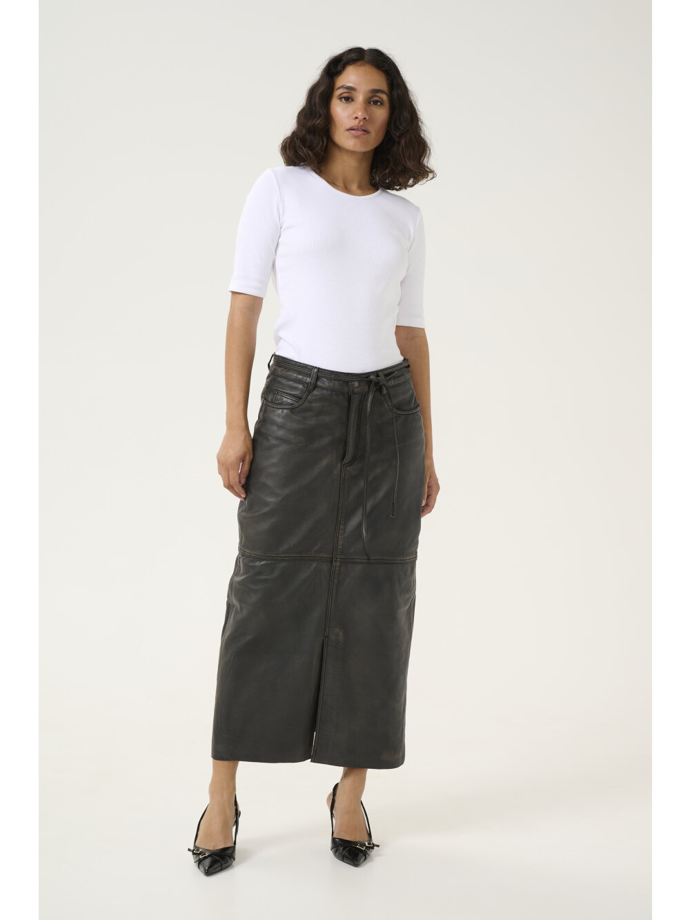 Kaffe - Kajane Leather Skirt