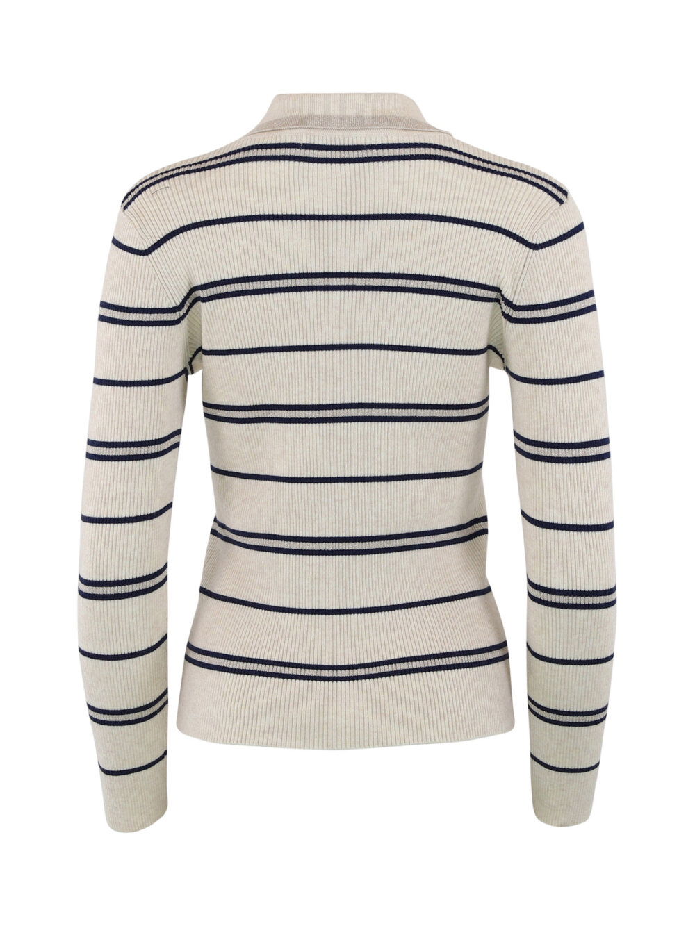 Continue - Eva polo knit stripe Bluse