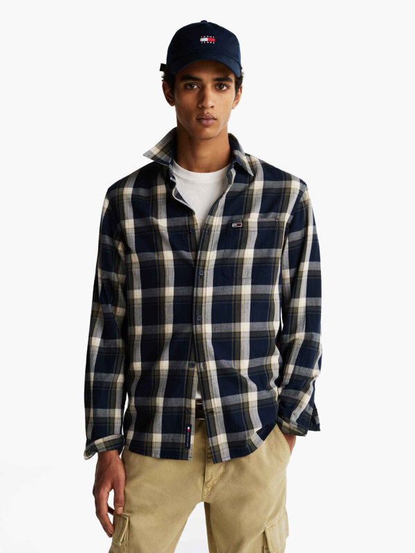 Tommy Jeans - TJM REG CHECK FLANNEL Skjorte