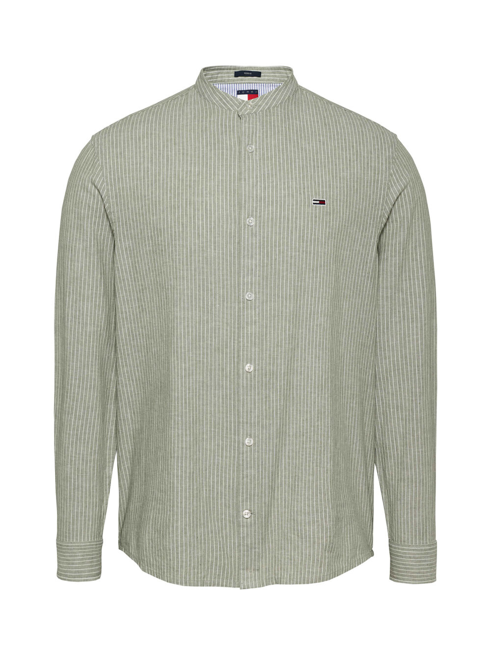 Tommy Jeans - TJM LINEN MIX BND STP Skjorte