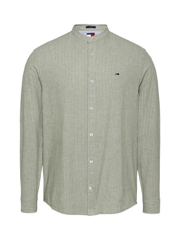 Tommy Jeans - TJM LINEN MIX BND STP Skjorte