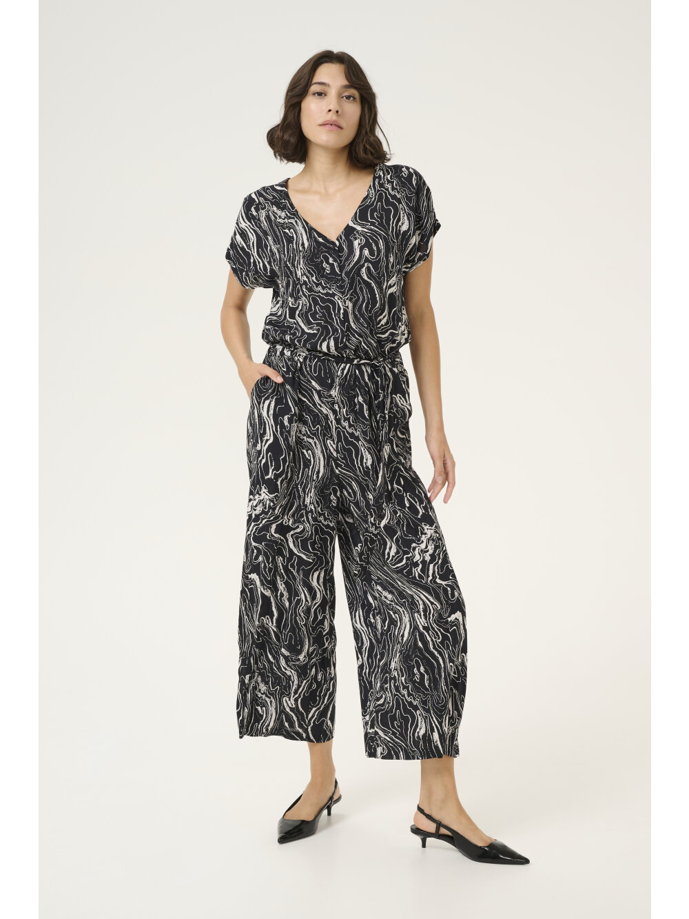 Kaffe - KAmira Plain Weave Jumpsuit Printed