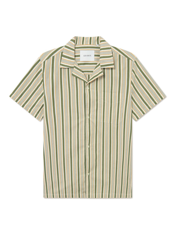 Les Deux - Klark Stripe Poplin SS Skjorte