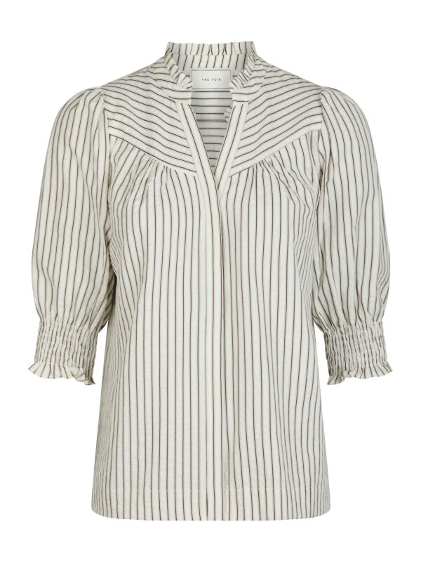 Neo Noir - Diana Crepe Stripe Bluse