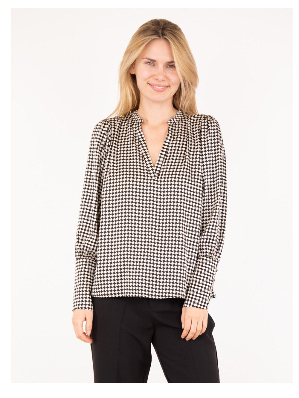 Neo Noir - Herdis Shell Grid Bluse 