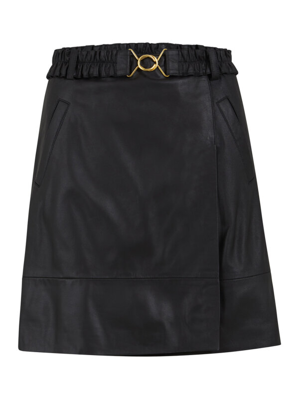 Coster Copenhagen - Leather skirt with belt