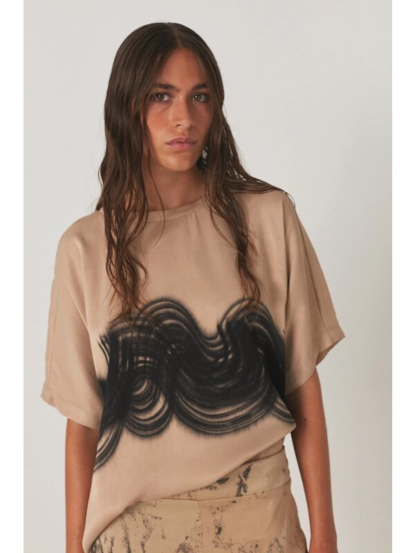 Rabens Saloner - Swirl Cropped T-shirt 
