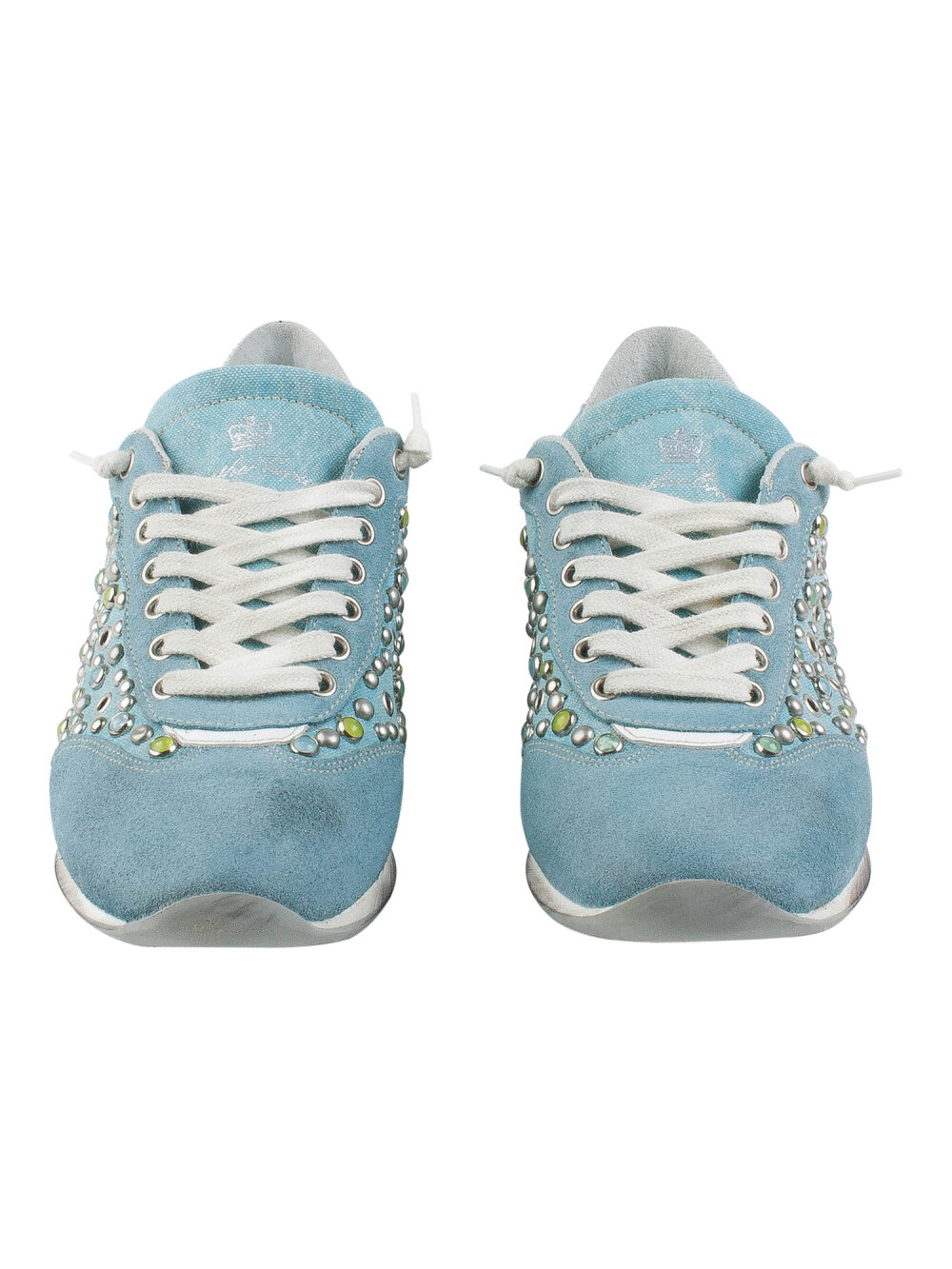 Leather Crown - W266 Running Perle Canvas Sneakers