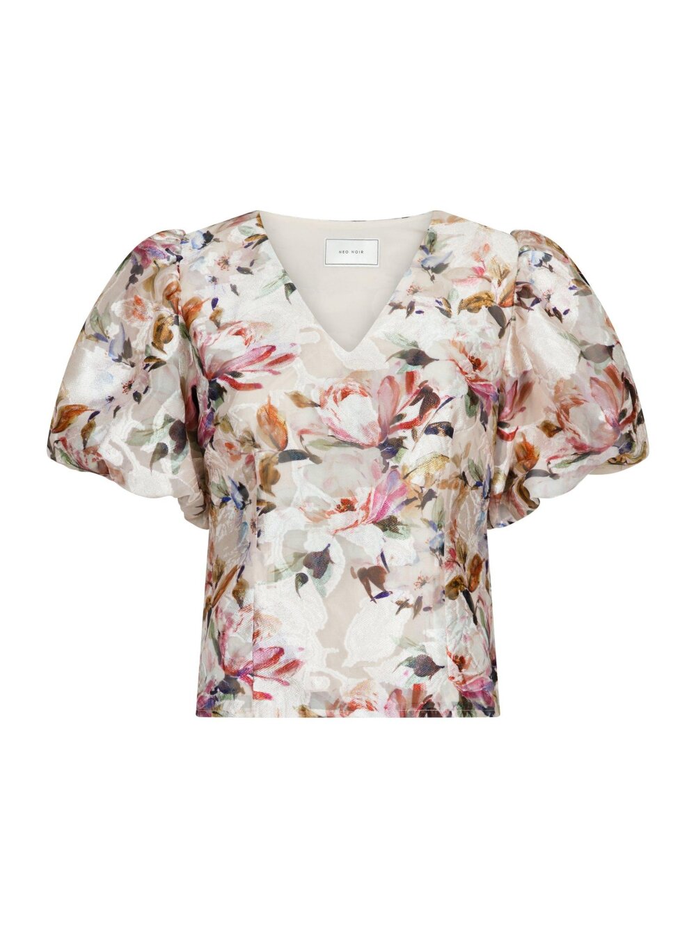 Neo Noir - Camia Brocade Print Bluse