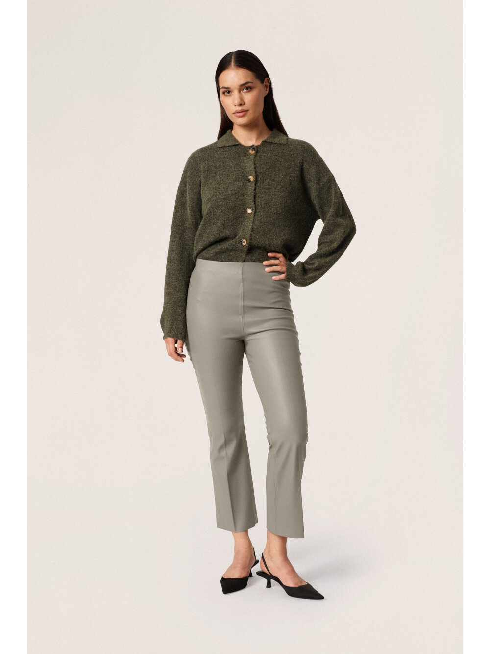 Soaked In Luxury - SLKaylee PU Kickflare Pants