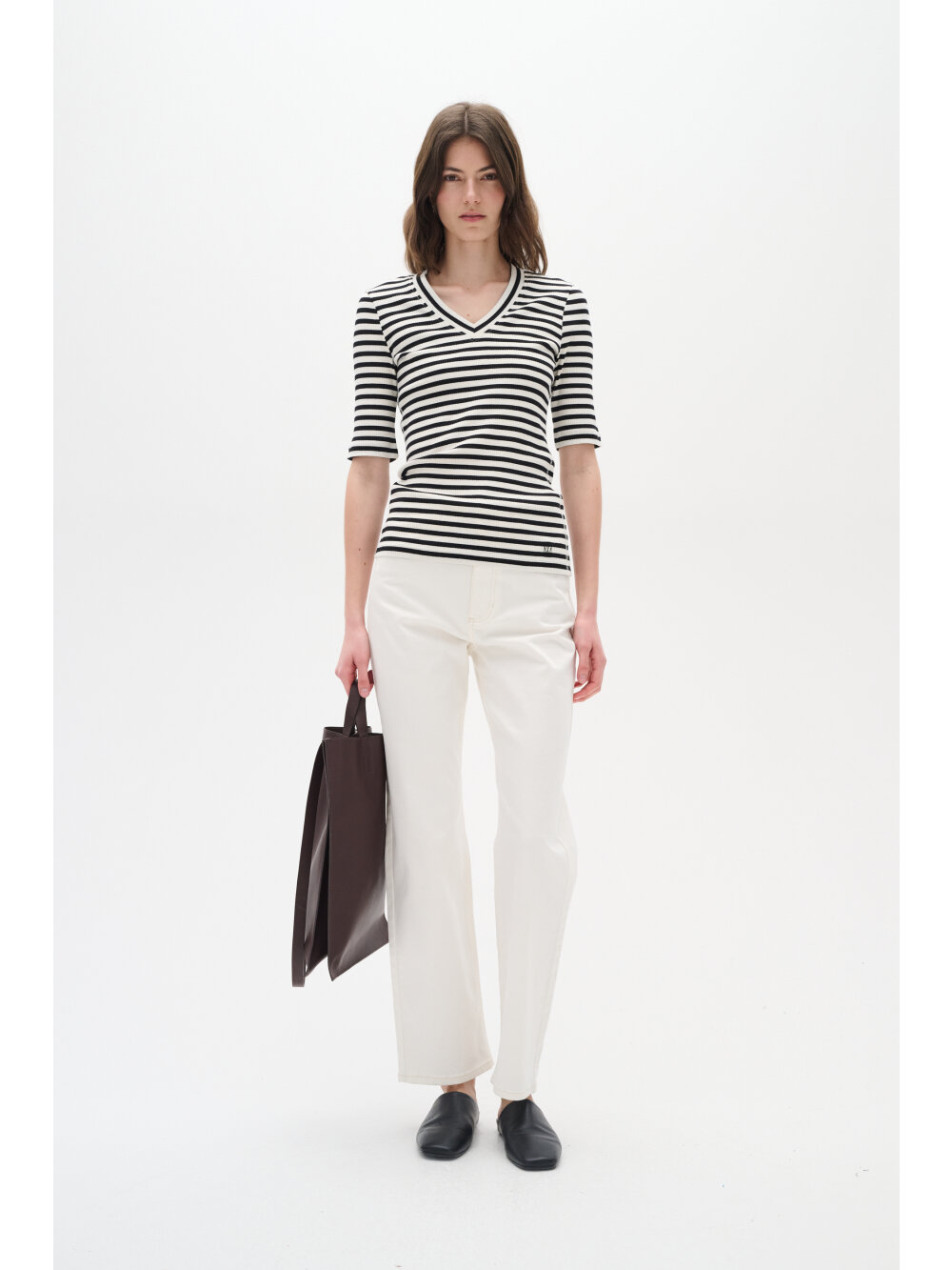 InWear - DagnaIW Striped V T-Shirt