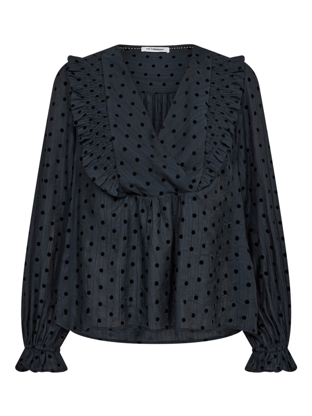 Co´Couture - DollyCC Dot Frill Smock Skjorte