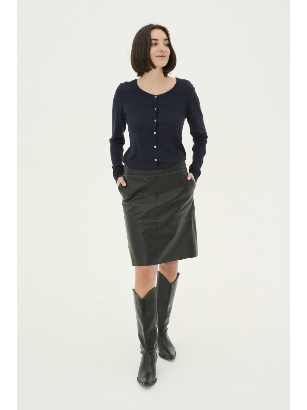 Culture - CUberta Leather Skirt