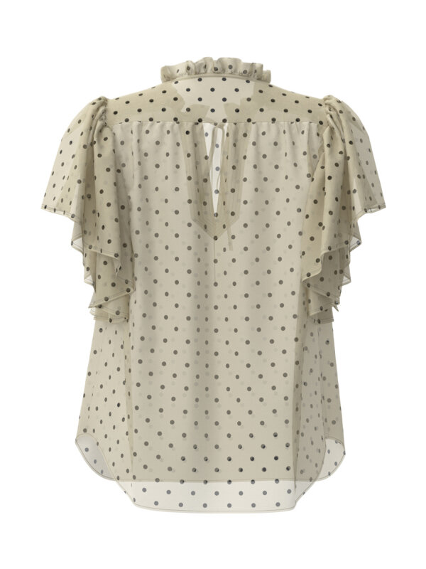 Co´Couture - DionneCC Dot SS Frill Top