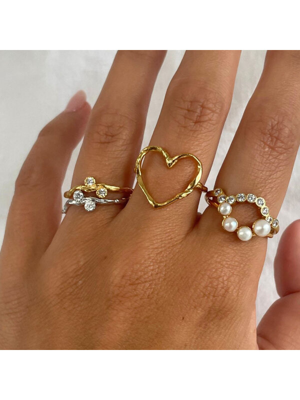 Stine A - Funky Heart Ring 54