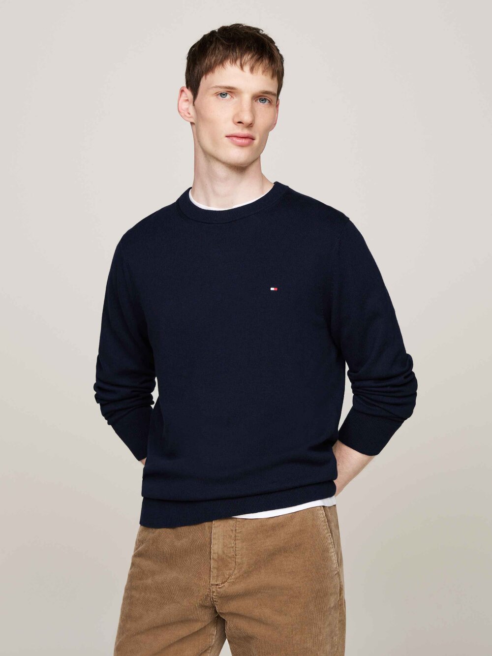 Tommy Hilfiger - PIMA ORG CTN CASHMERE CREW NECK Strik