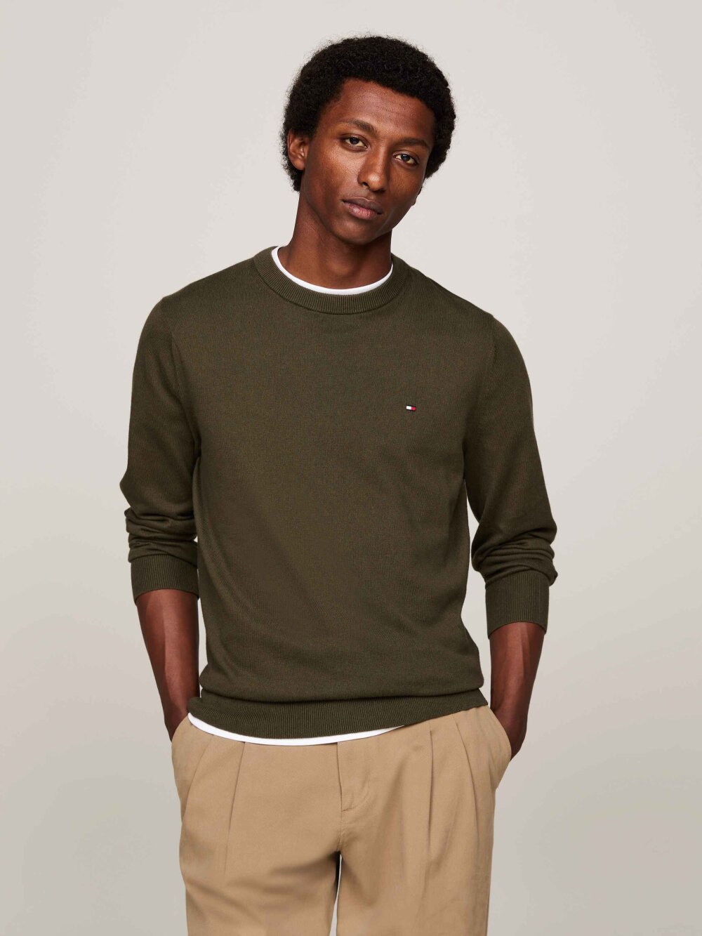 Tommy Hilfiger - PIMA ORG CTN CASHMERE CREW NECK Strik