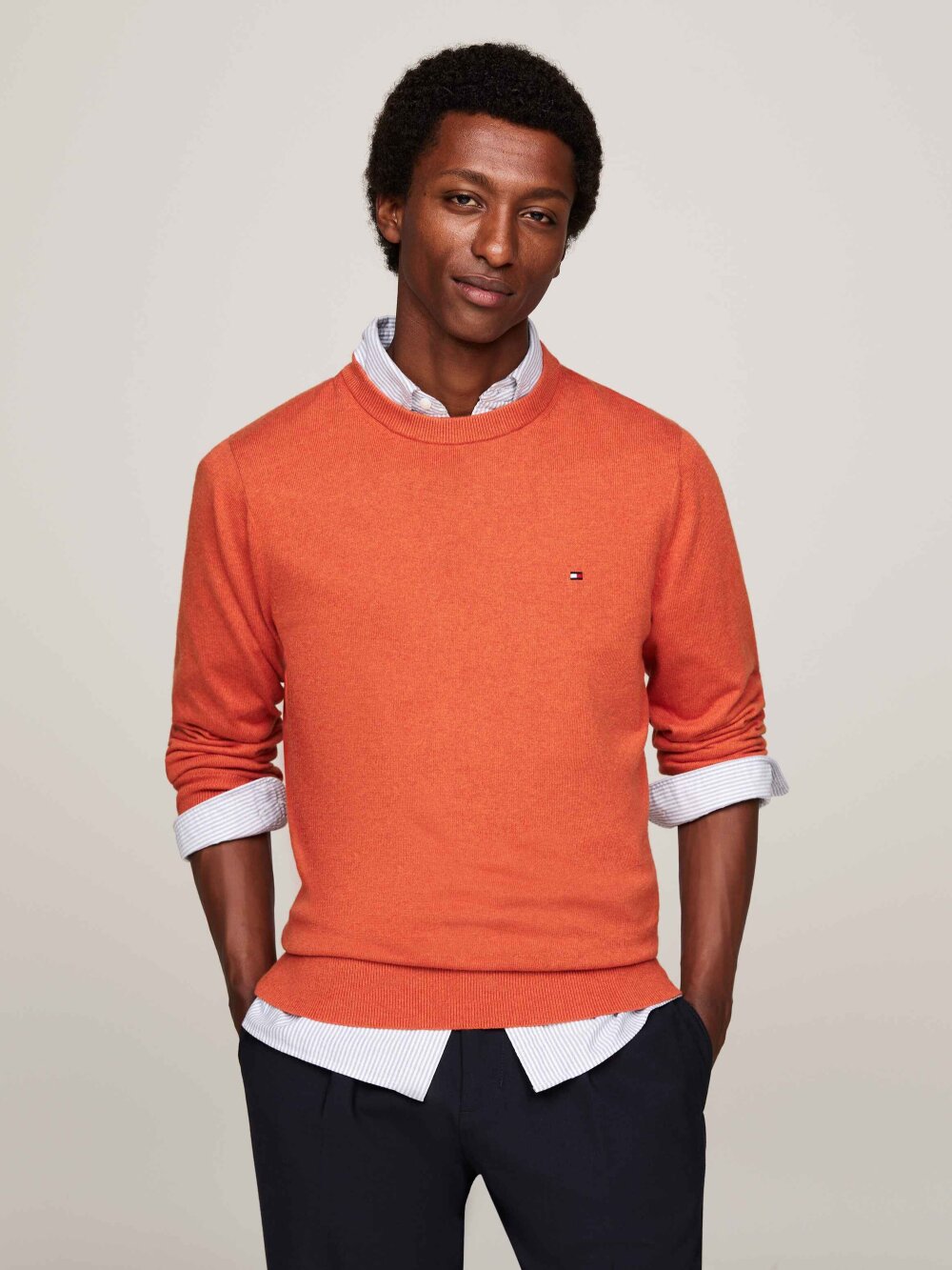 Tommy Hilfiger - PIMA ORG CTN CASHMERE CREW NECK Strik