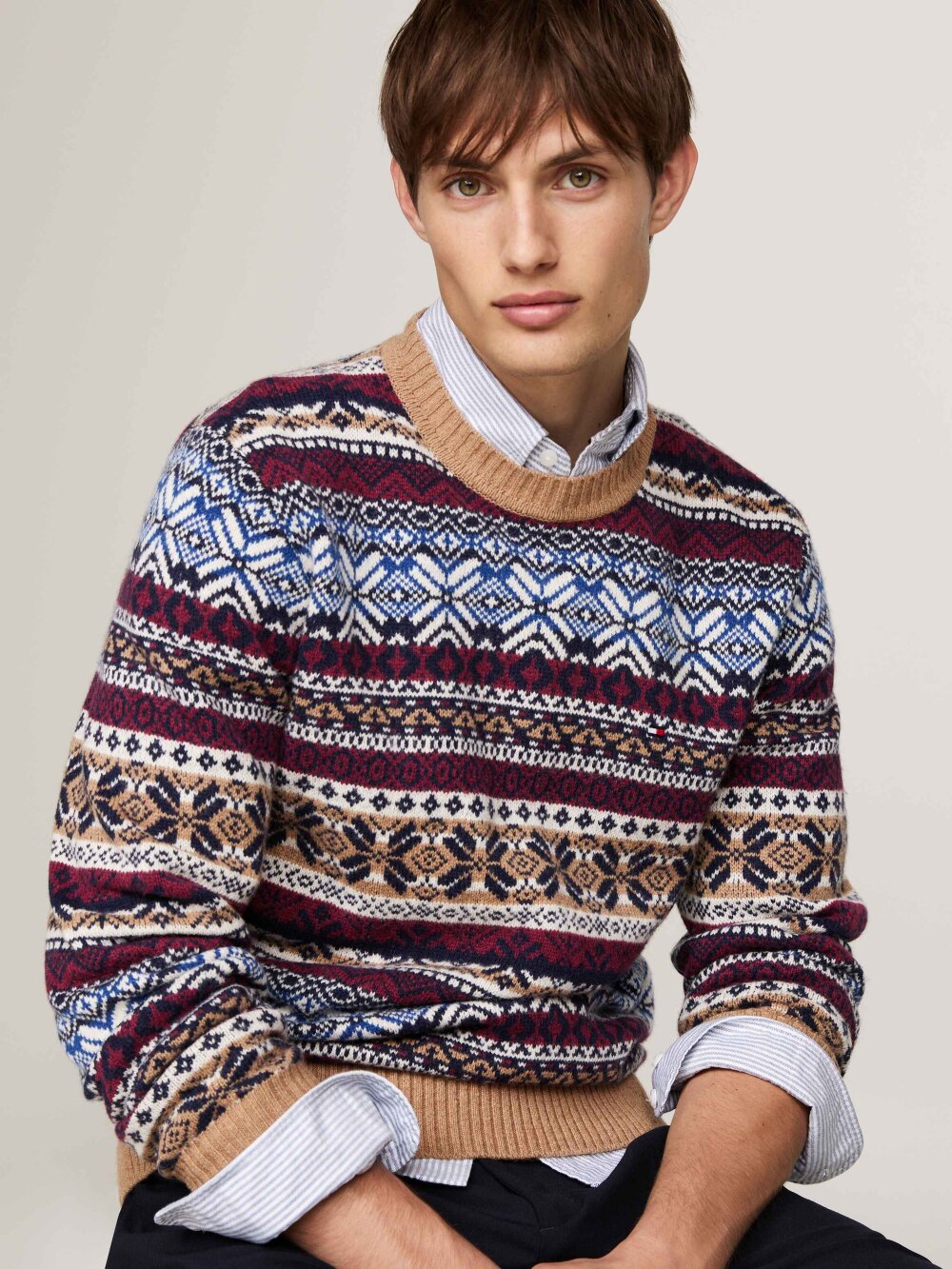 Tommy Hilfiger - GIFTING WOOL BLEND FAIRISLE C NK Strik