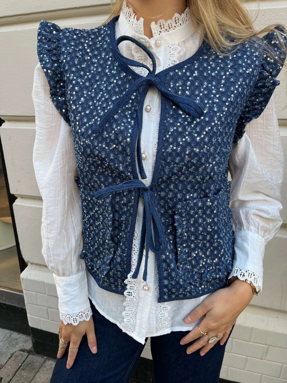 Co´Couture - SequinCC Denim Vest