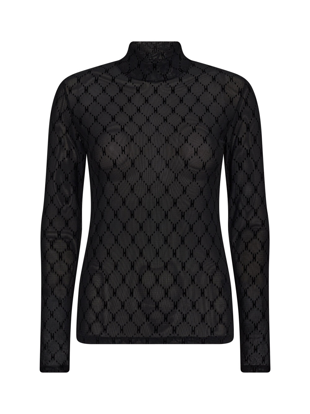 Hype the Detail - 315 14 Mesh Turtle Neck Bluse